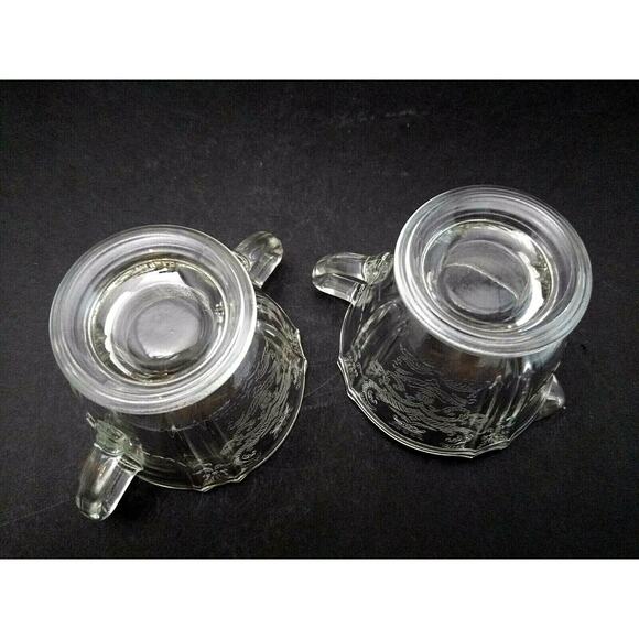 Indiana Glass Madrid Clear Creamer and Sugar Bowl - Picture 5 of 5